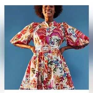 Farm Rio Spring Banana Mini Dress